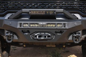 GMC Sierra 3500 Front Bumper - DV8 Offroad - Spec Series - Micro-texture black powder coat with satin black accents - `20-`23